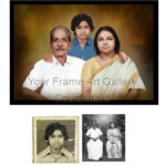 family photo frame merge painting