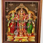 Murugar with Valli Deivanai Photo Frame for Puja Room - Lord Murugan Wedding Form