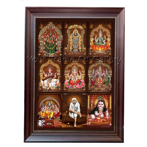 Premium 9 in 1 multi deity custom god photo frame by Your Frame Art Gallery Coimbatore