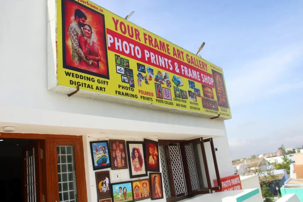 Your Frame Art Gallery Vellalore showroom exterior Coimbatore