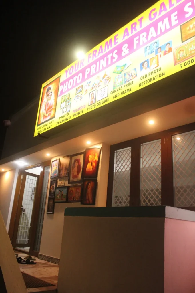 Custom Photo Frames at Vellalore Showroom