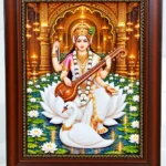 Saraswathi God Photo Frame with Premium Fiber Frame